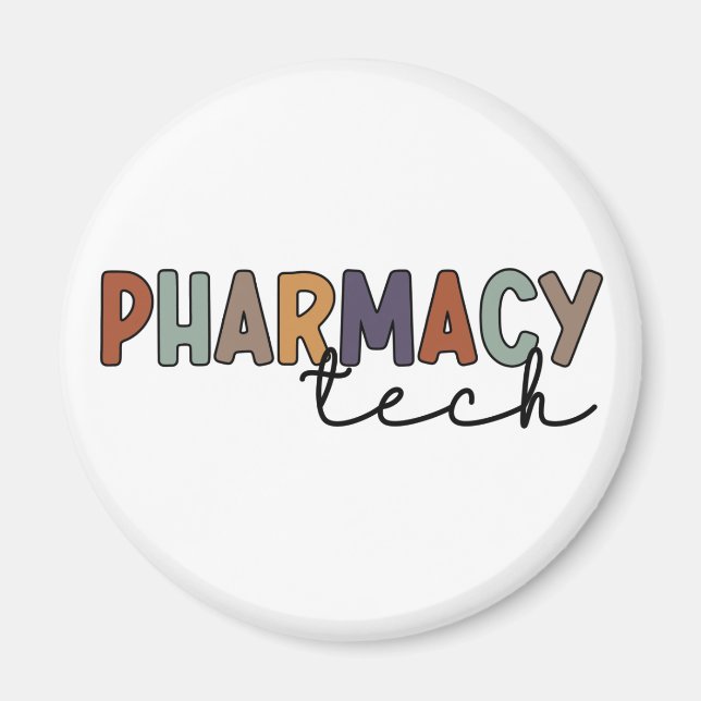 Pharmacy Tech Retro Pharmacy Technician Magnet (Framsidan)