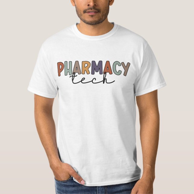 Pharmacy Tech Retro Pharmacy Technician T Shirt (Framsida)