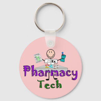 Pharmacy Tech Stick figurer Design Gifts Nyckelring