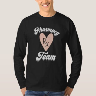 Pharmacy Tech Team Pharmacy Week Rx Rosa Heart App T Shirt