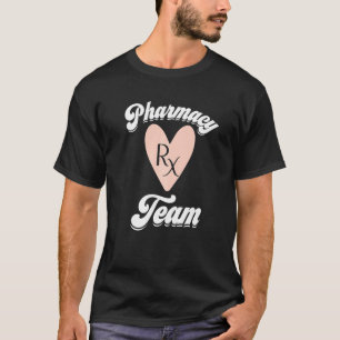 Pharmacy Tech Team Pharmacy Week Rx Rosa Heart App T Shirt