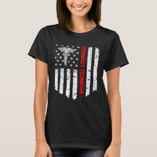 Pharmacy Technician American Flagga Patriotic Medi T Shirt