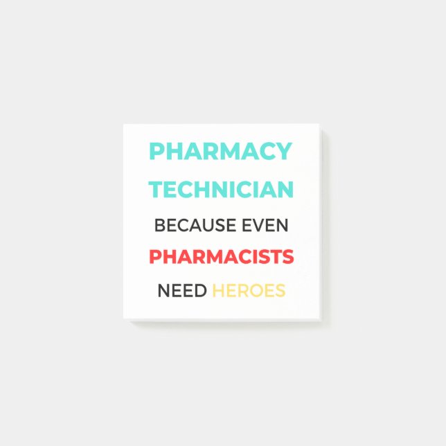 Pharmacy Technician Because Even Pharmacists 2 Post-it Block (Framsida)