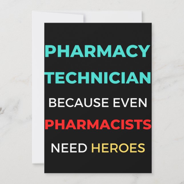 Pharmacy Technician Because Even Pharmacists Tack Kort (Framsida)