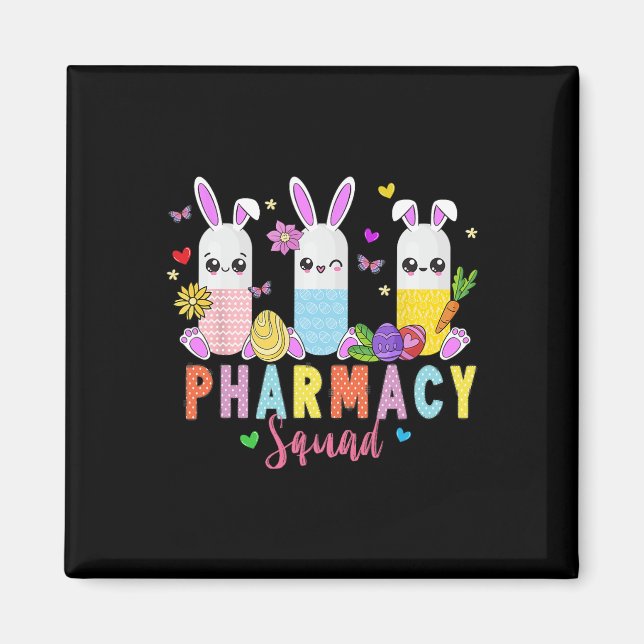 Pharmacy Technician Bunny Påsk Day Pharmacy Tech Magnet (Framsidan)