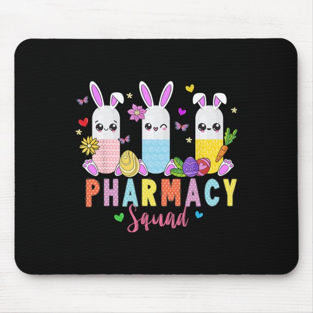 Pharmacy Technician Bunny Påsk Day Pharmacy Tech Musmatta (Framsidan)