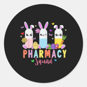 Pharmacy Technician Bunny Påsk Day Pharmacy Tech Runt Klistermärke