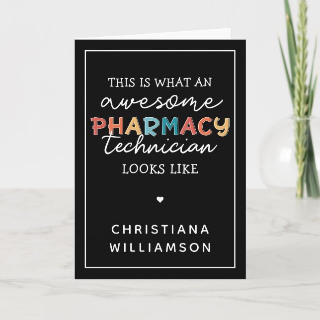 Pharmacy Technician Fantastisk Pharmacy Tech Funny Kort (Framsida)