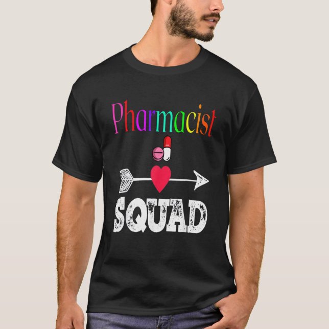 Pharmacy Technician Heartslag Pharma Tech T Shirt (Framsida)