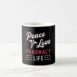 Pharmacy Technician Peace Kärlek Life Pharmacist Kaffemugg