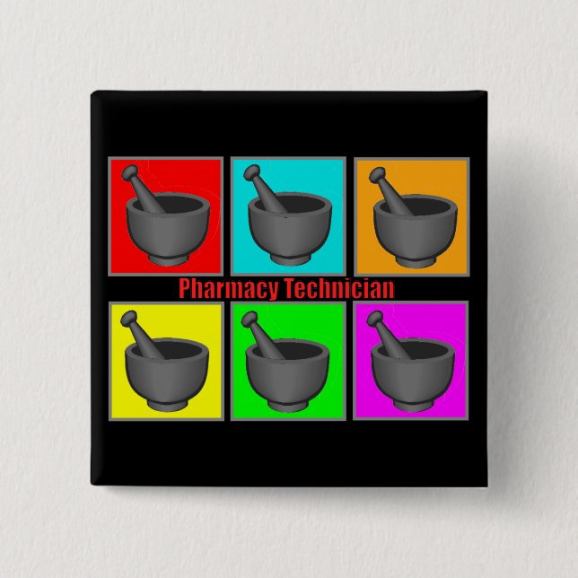 Pharmacy Technician Popart Gifts Knapp (Framsida)