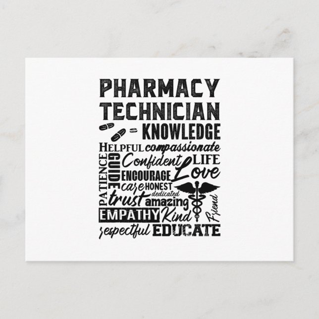 Pharmacy Technician Quote Medicine Pharmacists Vykort (Framsida)