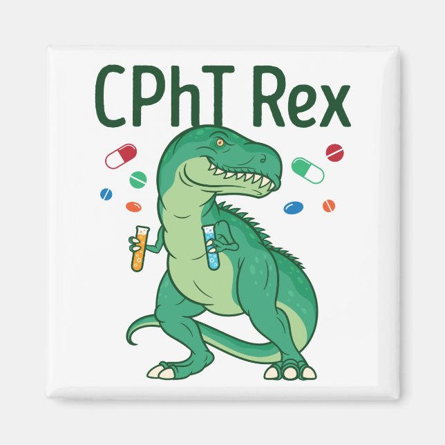 Pharmacy Technician Tech CPhT Rex Magnet (Framsidan)