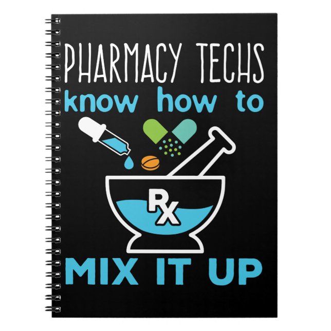 Pharmacy Techs vet hur man blandar ihop det Anteckningsbok (Framsidan)