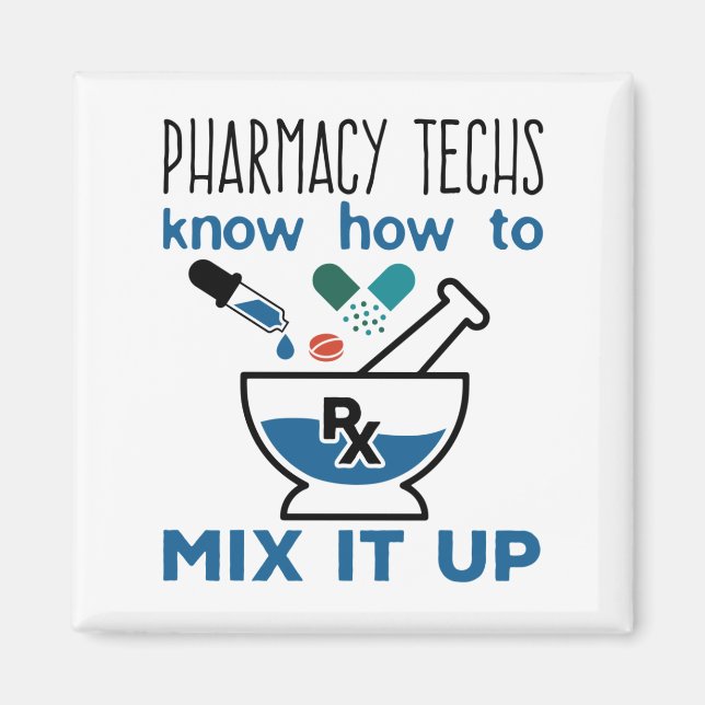 Pharmacy Techs vet hur man blandar ihop det Magnet (Framsidan)