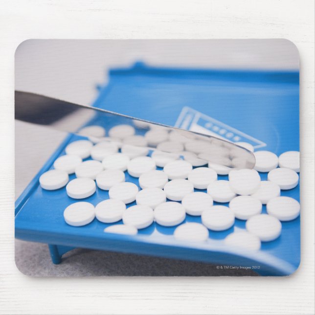 Pharmacy verktyg, tabletter, läkemedel musmatta (Framsidan)