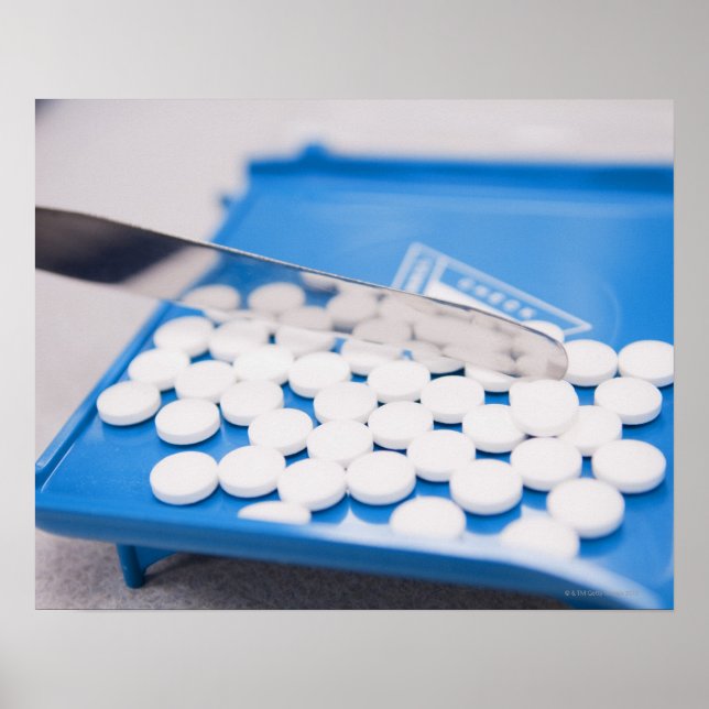 Pharmacy verktyg, tabletter, läkemedel poster (Framsidan)