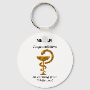 Pharmacy White Jackar Ceremony-Grattisar Nyckelring