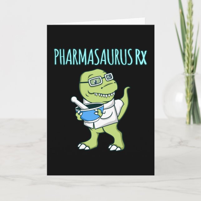 Pharmasaurus farmaceut Tekniker PharmD Kort (Framsida)