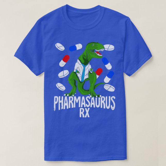Pharmasaurus Rx Pharmacy Tech Pharmacist Gift T Shirt (Design framsida)