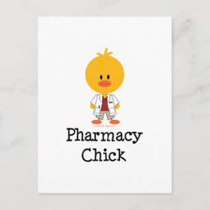 Pharmate Chick Postcard Vykort