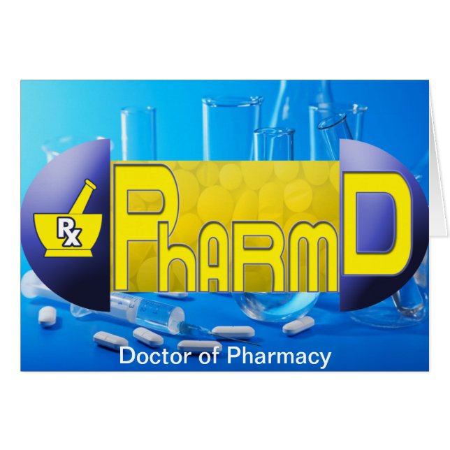 PharmD - doktor av apotekPILLEN Hälsningskort (Framsidan Horizontal)