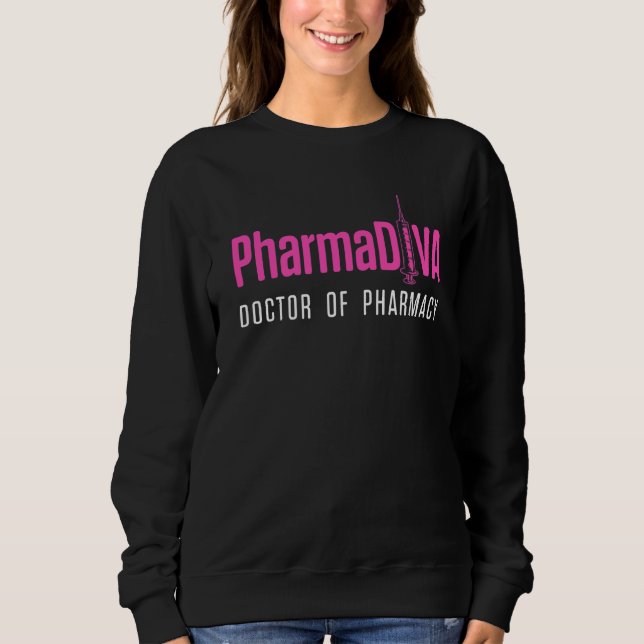 PharmD Doktor of Pharmacy PharmDiva Doctorate Grad T Shirt (Framsida)