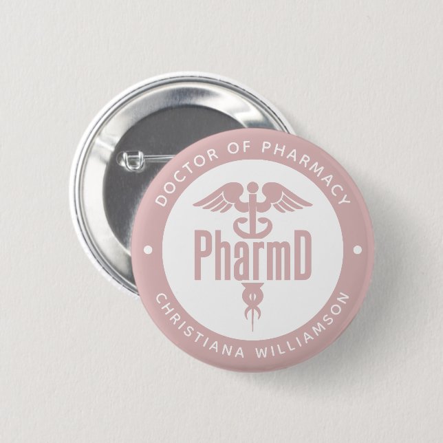 PharmD Doktor of Pharmacy Studenten Pharmacist Knapp (Framsida & baksida)