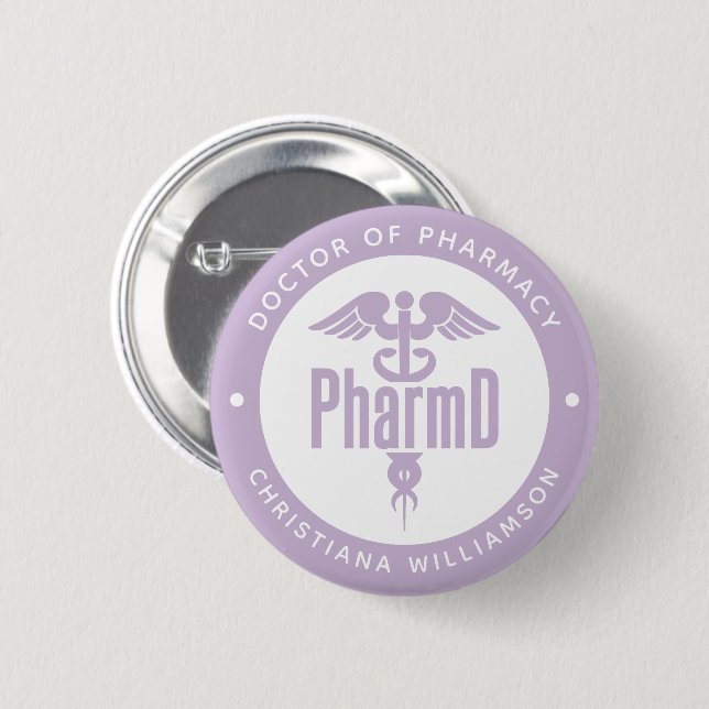PharmD Doktor of Pharmacy Studenten Pharmacist Knapp (Framsida & baksida)