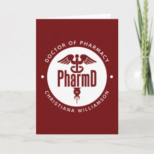 PharmD Doktor of Pharmacy Studenten Pharmacist Kort