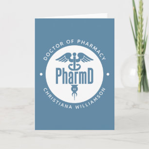 PharmD Doktor of Pharmacy Studenten Pharmacist Kort