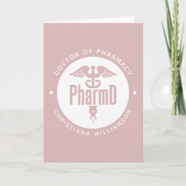 PharmD Doktor of Pharmacy Studenten Pharmacist Kort (Framsida)