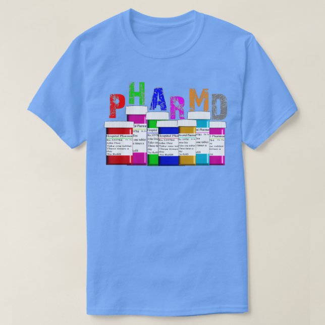 PharmD Förskrivning Flaskor 1 T Shirt (Design framsida)