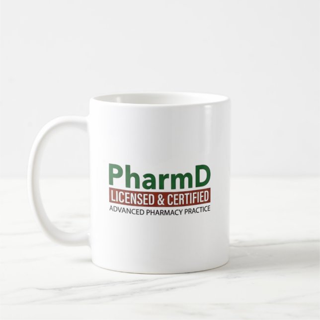 PharmD Licensierad & Certifierad Kaffemugg (Vänster)