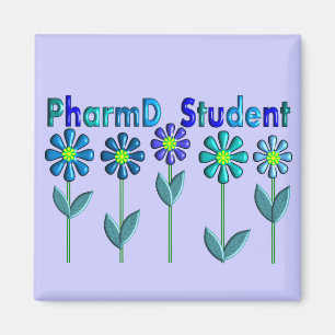 PharmD studentBLÅA BLOMMOR Magnet