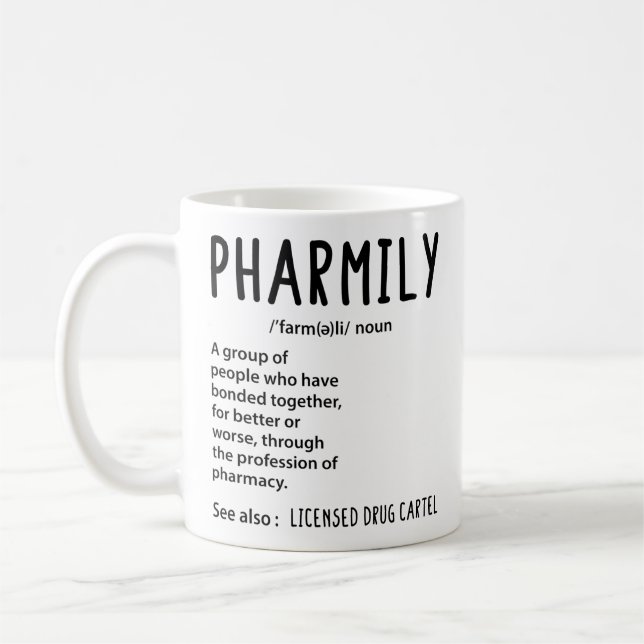 Pharmily Funny Pharmacy for Pharmacy Technician Kaffemugg (Vänster)