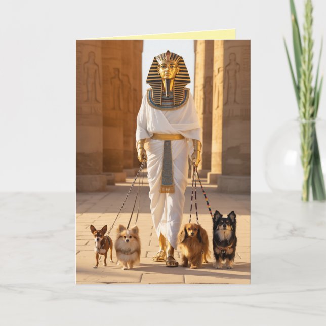 Pharoah Walkin' the Dog Card Helgkort (Framsida)