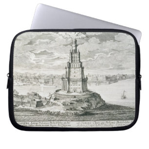 Pharosen av Alexandria, pläterar 9 från 'ei Laptop Sleeve