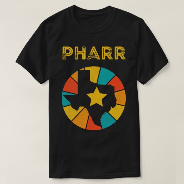 Pharr Texas Vintage Distress Souvenir T Shirt (Design framsida)