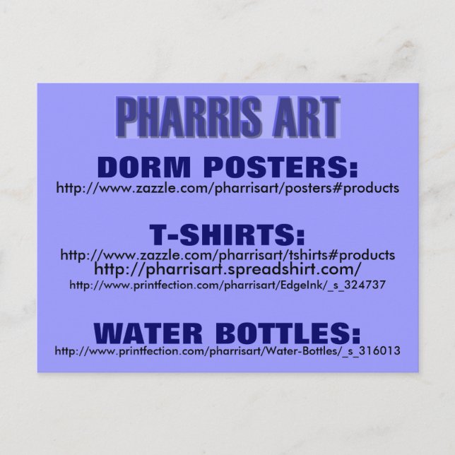 Pharris Art Get Shopping2 Vykort (Framsida)