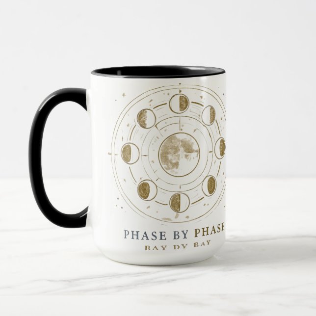 Phase By Phase Day By Day Moon Phases Mug Mugg (Vänster)