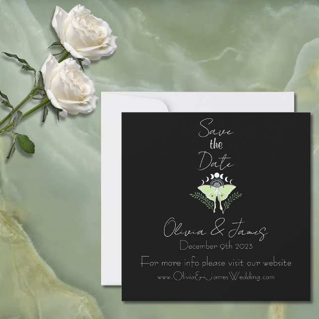 Phases Luna Moth Måne Spara Datumet (Skapare uppladdad)