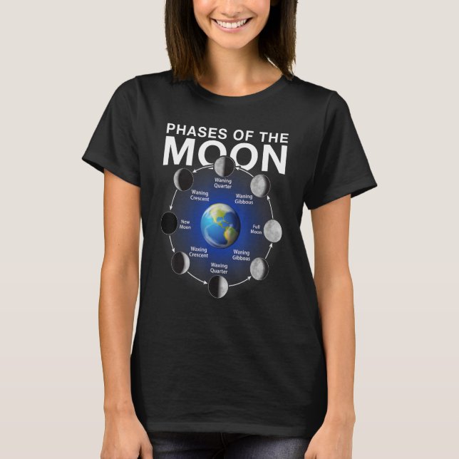 Phases of the Måne Måne Phase Space T Shirt (Framsida)