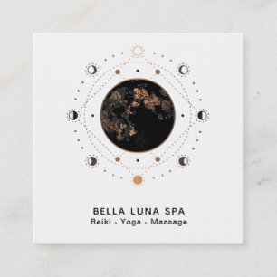 *~* Phases Universe Stars Luna Shaman Helig Måne Fyrkantigt Visitkort