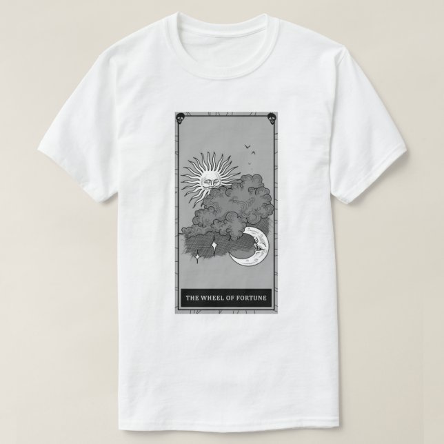 Phasmofobi-hjul på Fortune Tarot Card T Shirt (Design framsida)