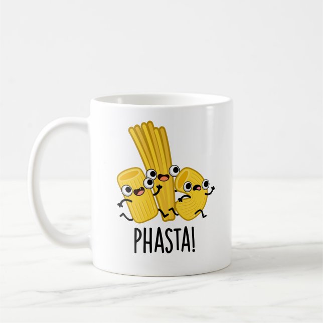 Phasta Funny Fast Pasta Pun Kaffemugg (Vänster)