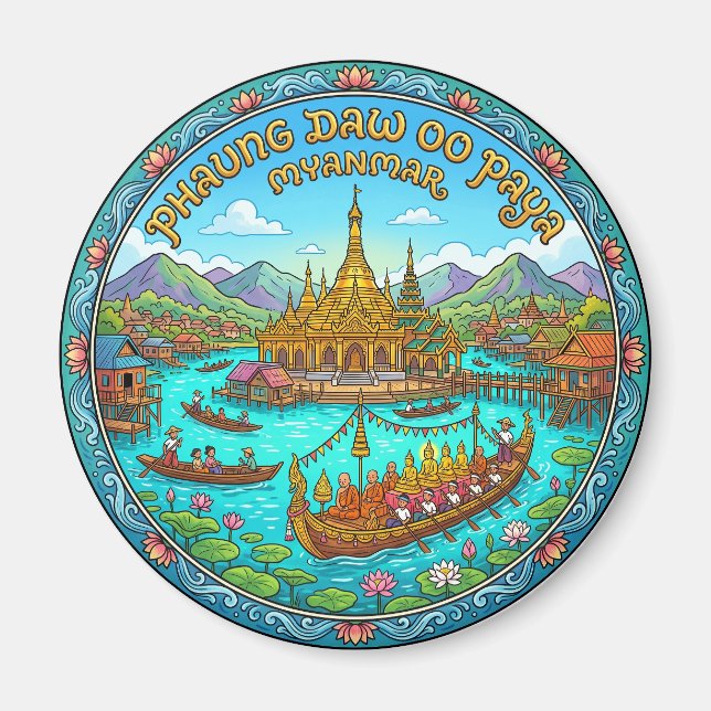 Phaung Daw Oo Paya Myanmar Magnet (Framsidan)