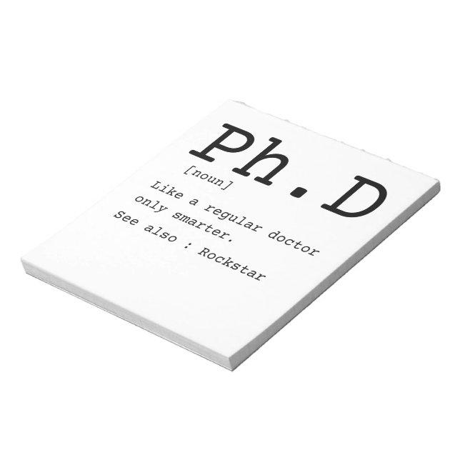 PhD-definitionsfilosofi doktor-dissertation Anteckningsblock (Roterad)
