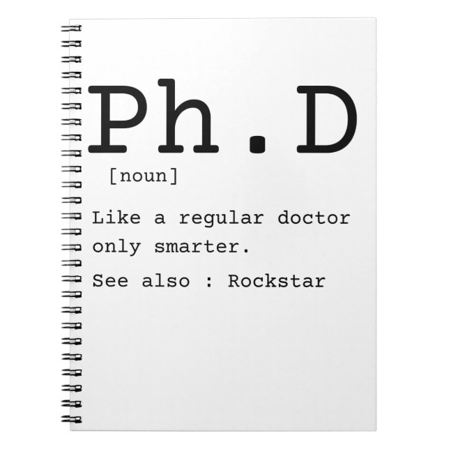 PhD-definitionsfilosofi doktor-dissertation Anteckningsbok (Framsidan)