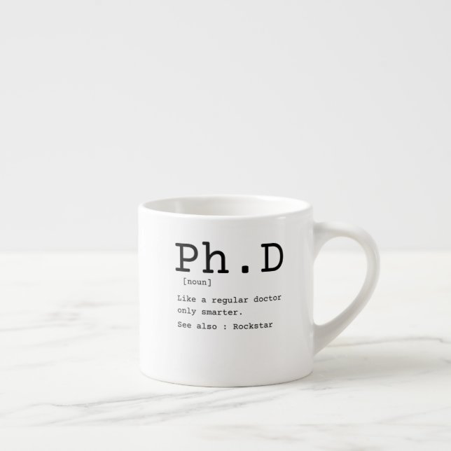 PhD-definitionsfilosofi doktor-dissertation Espressomugg (Höger)